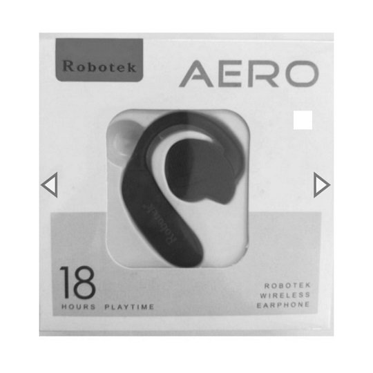 Robotek Aero 18 Hour Playtime Bluetooth Headset Black In the Ear