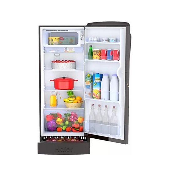 Haier 192 L Direct Cool Single Door 3 Star Refrigerator  (Black Lily, HRD-1923PKL-E)