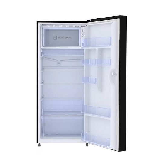 Haier 195 litres 4 Star Direct Cool Single Door Refrigerator, Black Spiral Glass HRD-1954PSG-E