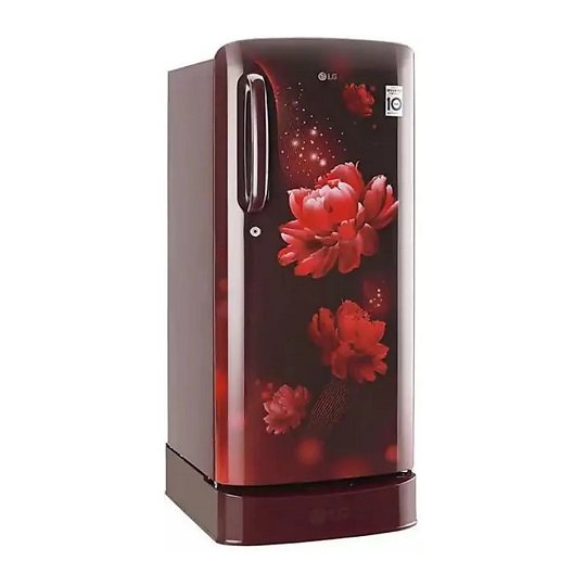 LG 190 L Direct Cool Single Door 3 Star Refrigerator  (Scarlet Charm, GL-D201ASCX)