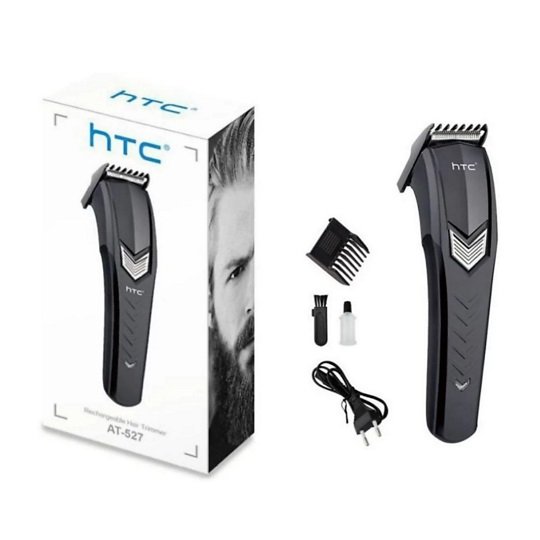 HTC Rechargeable Hair Trimmer AT - 527 Runtime: 140 min Trimmer for Men & Women  (Black)