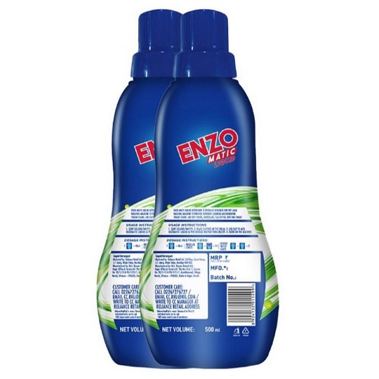 Enzo Matic Top Load Liquid Detergent 500 ml (Buy 1 Get 1 Free)