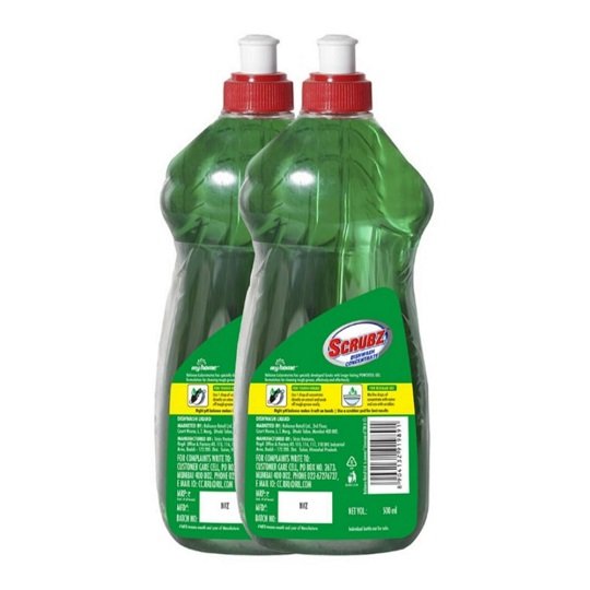 My Home Scrubz Lime Dishwash Liquid 500 ml (Buy 1 Get 1 Free)